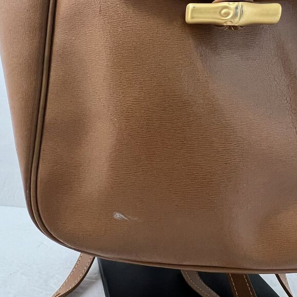 Longchamp Lambskin Leather Backpack Brown main image 6